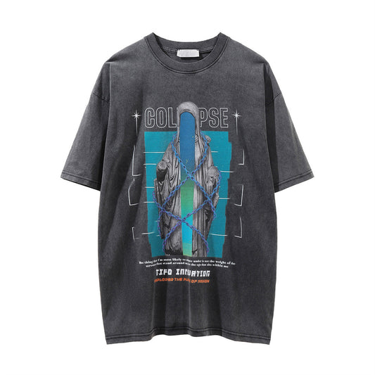 Playera Estampada Calavera Demonio para Hombre
