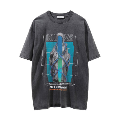 Playera Estampada Calavera Demonio para Hombre