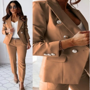 Blazer Doble Botonadura Slim con Pantalón Deportivo Mujer - Image 14