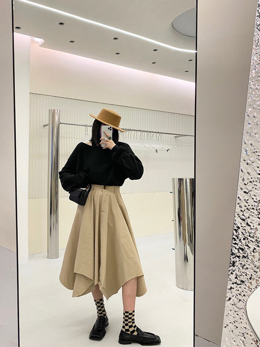 Falda Slim de Cintura Alta con Diseño Irregular - Image 6