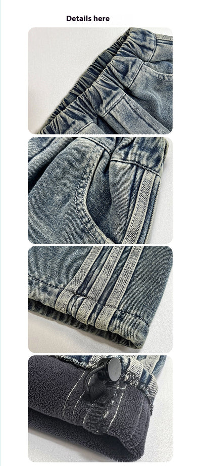 Jeans Cálidos para Niño con Forro Polar Sueltos y Confortables - Image 16