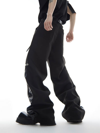 Pantalones Casuales para Hombre con Botones Metálicos y Diseño Patchwork - Image 9