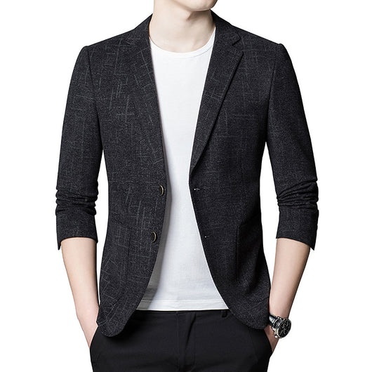 Blazer Casual Elástico Slim Fit Coreano para Hombre - Image 10