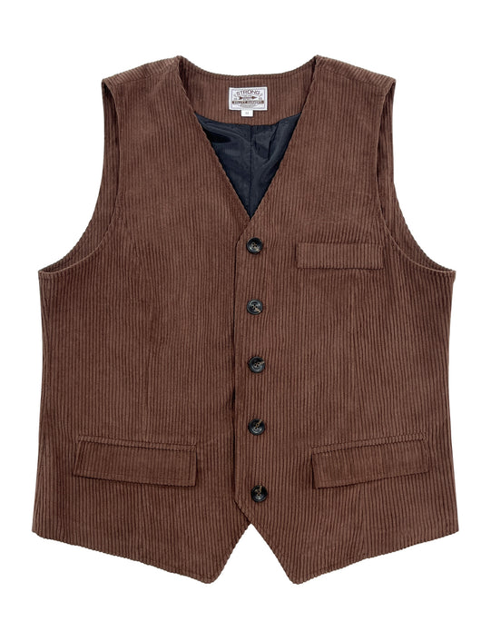 Chaleco de Pana para Hombre con Bolsillos de Patchwork y Chaqueta Exterior - Image 6