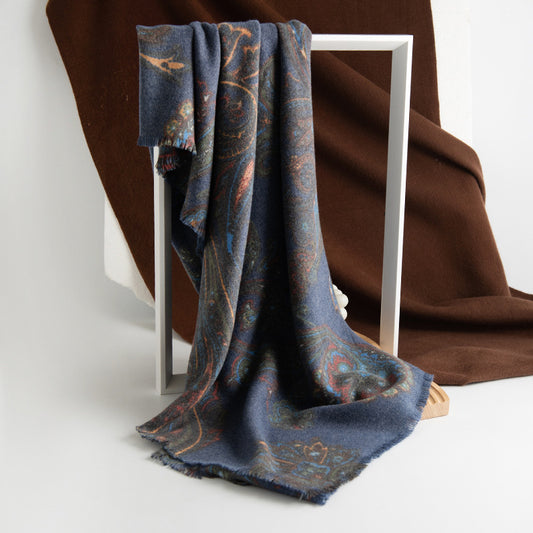 Bufanda Étnica Estampado Paisley en Cashmira Artificial