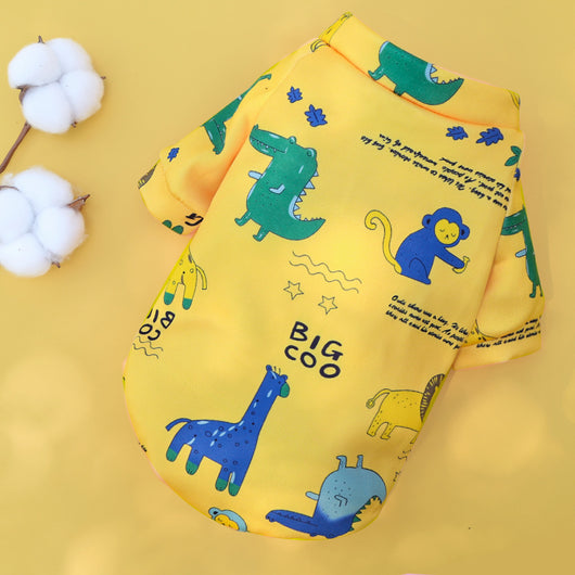 Suéter de Dos Patas con Estampado de Dibujos Animales y Forro de Terciopelo para Mascotas - Image 28