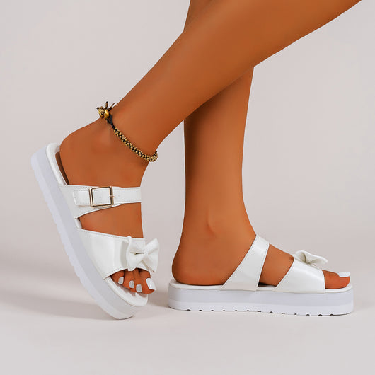 Sandalias Planas de Gamuza con Moño para Mujer - Image 17