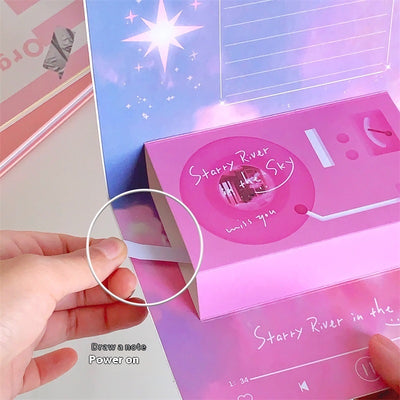 Tarjeta de Felicitación Estereoscópica con Fonógrafo - Regalo Creativo - Image 4