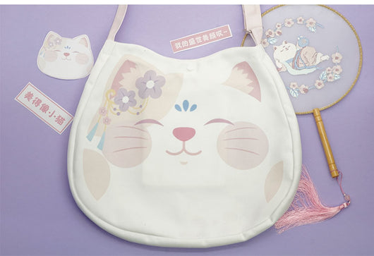 Bolsa Mensajera Gato Kawaii Grande para Mujer - Image 3