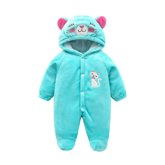 Pijama Tipo Mameluco de Franela con Capucha para Bebé - Unisex 0-1 Año - Image 7
