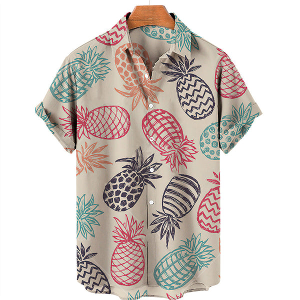 Camisa Hawaiana Estampado Frutas para Hombre