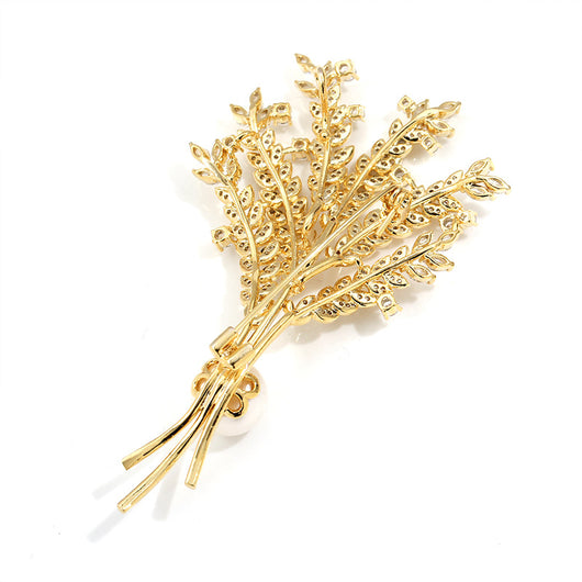 Broche de Diseño Exclusivo con Perla y Circón para Mujer - Image 2