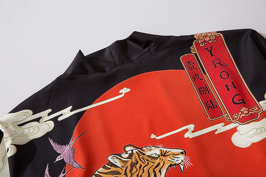 Kimono Ukiyo-e Estampado Tigre - Bata Tradicional Japonesa - Image 5