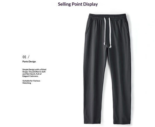 Pantalones de Chándal Holgados de Algodón para Hombre - Image 15