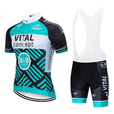 Conjunto de Pantalones Cortos Bib Vital Sports para Hombre en Negro - Image 6