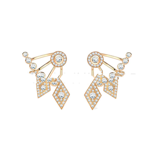 Aretes Dobles de Diamante y Circón - Diseño Europeo y Americano - Image 7