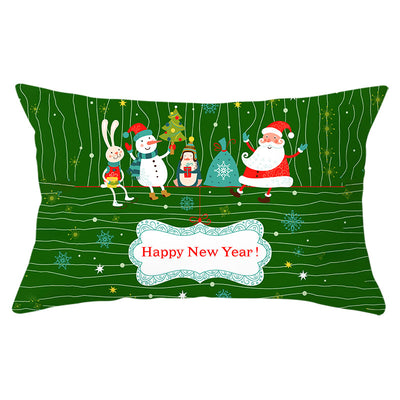 Funda de Almohada Navideña Serie Verde con Estampado Piel de Melocotón - Image 12