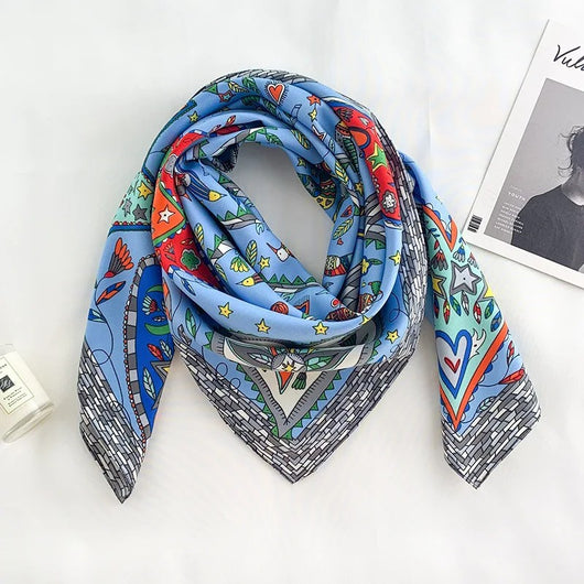 Pañuelo Grande Estampado para Mujer Primavera Otoño - Image 2