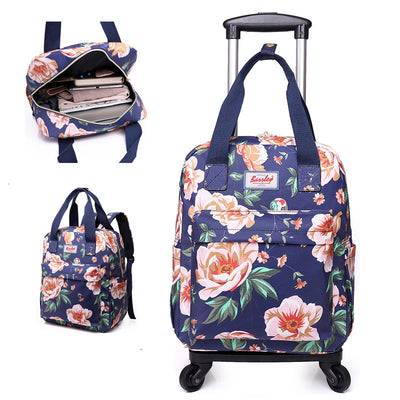 Mochila Trolley Plegable Impresa 2 en 1 con Asa Desprendible - Image 12