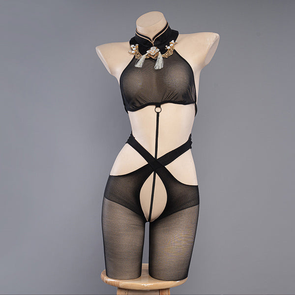 Vestido Cheongsam Estilo Sirvienta con Elementos Chinos - Image 7