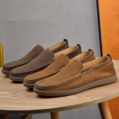 Zapatos Casuales de Cuero Suave Transpirables para Hombre