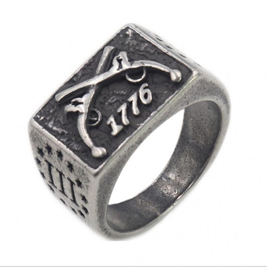 Anillo de Acero Titanio Vintage para Hombre - Image 8