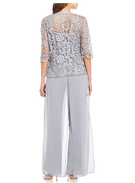 Conjunto Elegante Mujer con Blazer de Encaje Calado - Image 10