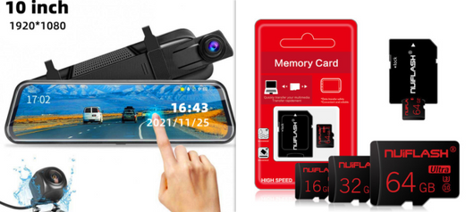 Espejo Retrovisor con Cámara Dashcam Dual Frontal y Trasera - Image 7
