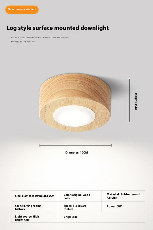 Lámpara de Techo Empotrada en Madera Maciza - Diseño Minimalista Moderno - Image 3
