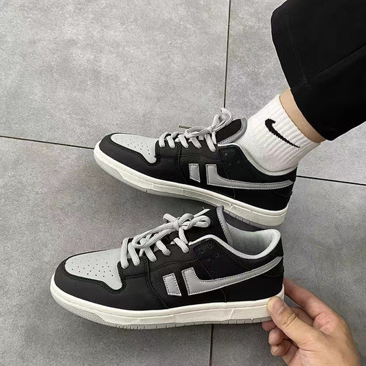 Zapatillas Plataforma Gris Oscuro para Skateboard - Sneaker Casual Trendy Versátil