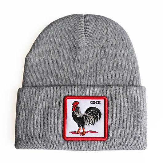 Gorro de Lana Tejido con Bordados de Animales para Invierno - Image 27