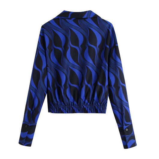 Blusa Larga Estampada Floral con Drapeado - Image 2