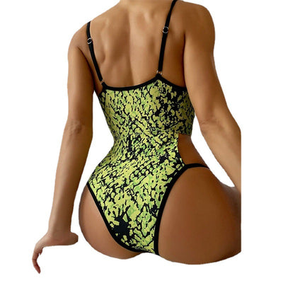 Traje de Baño Enterizo con Estampado Piel de Serpiente para Mujer - Image 7