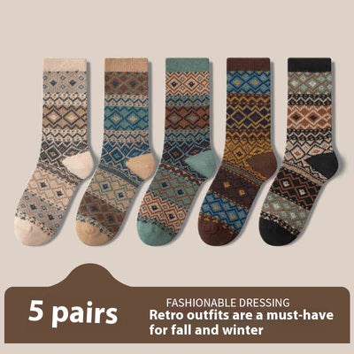 Calcetines Étnicos Retro Desodorizantes para Mujer - Image 21