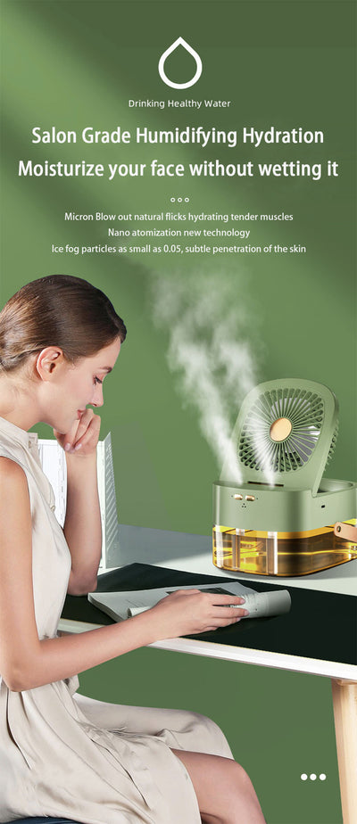 Mini Climatizador y Ventilador de Escritorio con Humidificador y Control Remoto - Image 16