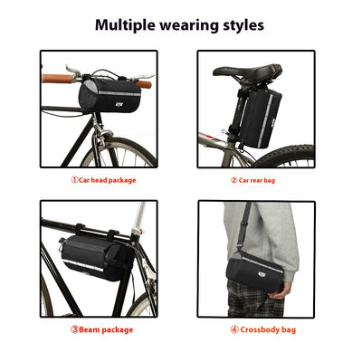 Bolsa Frontal de Gran Capacidad para Bicicleta de Montaña con Soporte Plegable - Image 3