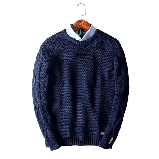 Suéter Cuello Redondo Tejido Retorcido para Hombre - Prenda Base Térmica - Image 2
