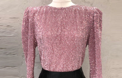 Blusa Larga con Lentejuelas Brillantes para Mujer - Image 2