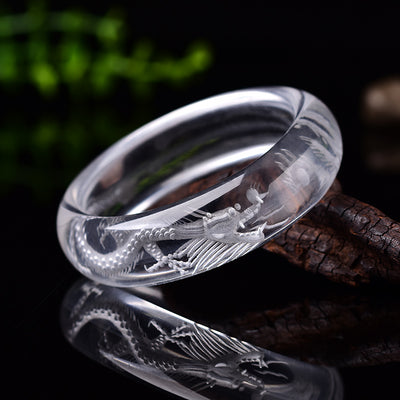 Pulsera de Cristal Natural Dragón y Fénix para Mujer - Image 3