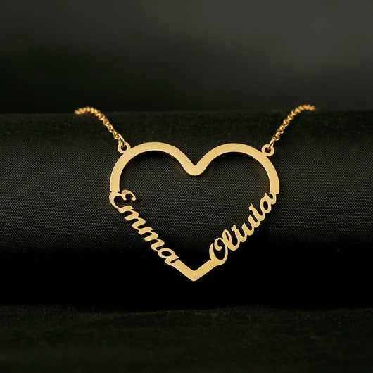 Collar Corazón Personalizado Acero Inoxidable Dorado con Iniciales para Mujer - Image 8