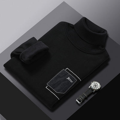 Suéter Cuello Alto Hombre con Bolsillos Falsos - Image 3