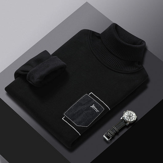 Suéter Cuello Alto Hombre con Bolsillos Falsos - Image 3
