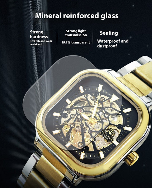 Reloj Automático Cuadrado Luminoso Impermeable para Hombre - Image 14