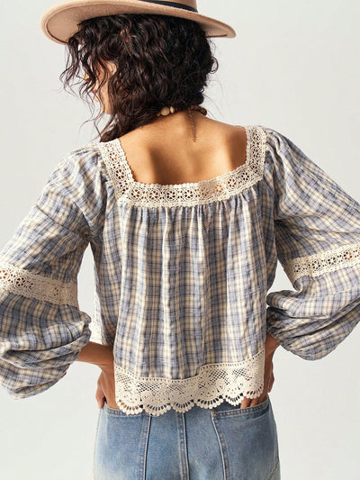 Blusa de Encaje Patchwork para Mujer - Image 17