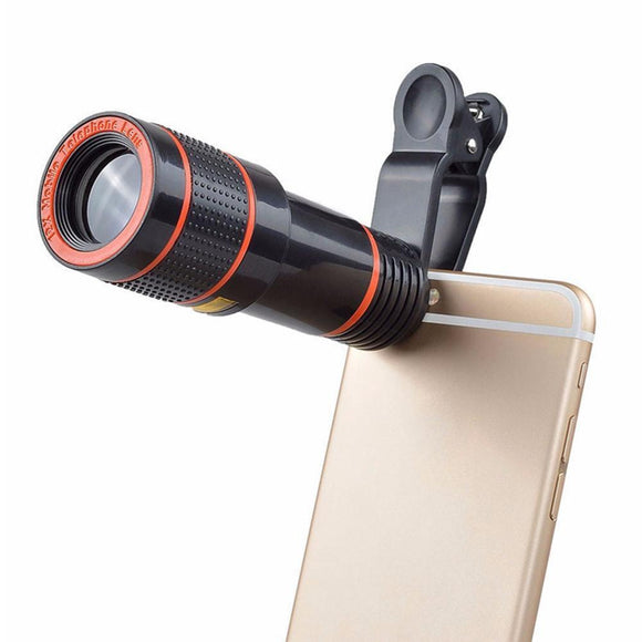 Lente Teleobjetivo 8X con Clip Universal para Smartphone