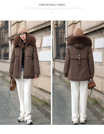 Chaqueta Acolchada Mujer con Cuello de Pelaje y Forro Polar - Image 35