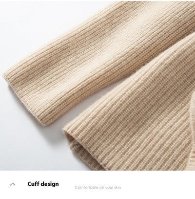 Cardigan Tejido Reversible Oversized con Capucha para Otoño e Invierno - Image 29