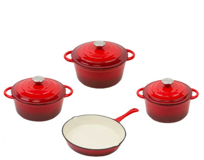 Juego de Cocina de Hierro Esmaltado: Sartén y Olla para Guisos - Image 4