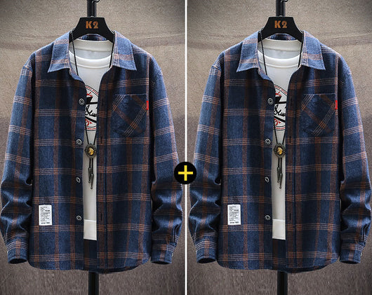 Camisa Casual Hombre Estilo Coreano Moderna con Volantes - Image 3