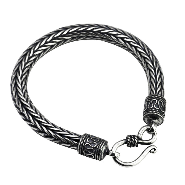 Pulsera de Plata 925 Tailandesa Artesanal con Cadena de Flores de Cáñamo - Diseño Vintage - Image 5